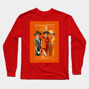 Three art deco women Long Sleeve T-Shirt